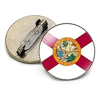 Florida Flag Brooch - Florida Flag Pin Lapel Badge Pin Button Brooch For Suit Tie Hat Women Men,Novelty Jewelry Brooch For Patriot Clothing Bag Accessories