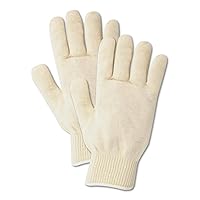 MAGID 14670KW TouchMaster Heavyweight Lisle Machine Knit Gloves, Ladies, White (12 Pair)