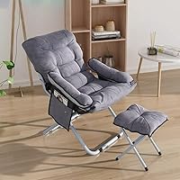  AbocoFur Modern Fabric Large Lazy Chair, Accent