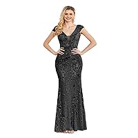 Flower Sequin Applique Elegant Evening Dress Maxi Sleeveless Champagne Wedding Party Dresses Women Luxury Floor-Length