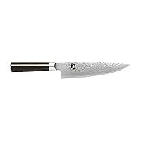 Shun Cutlery Classic Chef's Knife 8”, Thin, Light Kitchen Knife, Ideal for All-Around Food Preparation, Authentic, Handcrafted Japanese Knife, Professional Chef Knife,Black