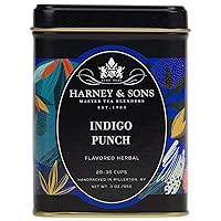 Harney & Sons Indigo Punch | 3 oz Loose Leaf Tea w/ Butterfly Pea Flower with Rose Hips, Apple Pieces, and Raspberry
