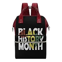 Black History Month Waterproof Mommy Bag Diaper Bag Backpack Multifunction Large Capacity Travel Bag
