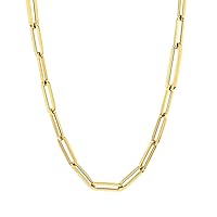 Jewelry Affairs 14k Yellow Gold Paperclip Chain Necklace, 3mm