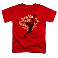 Bruce Lee Toddler T-Shirt Key to Immortality Red Tee