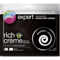 Godrej 5 X Expert Rich Creme Hair Colour Natural Black 40 Gm Each (Total 200Ml) by Godrej