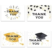 Tree-Free Greetings Thank You Cards with White Envelopes for Graduation, 4x6 Inch, Set of 16, Yellow Tassel Graduation (TP61379)
