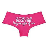 If You Can Read This Bring Me A Glass Of Wine Funny Women's Boyshort Underwear Panties