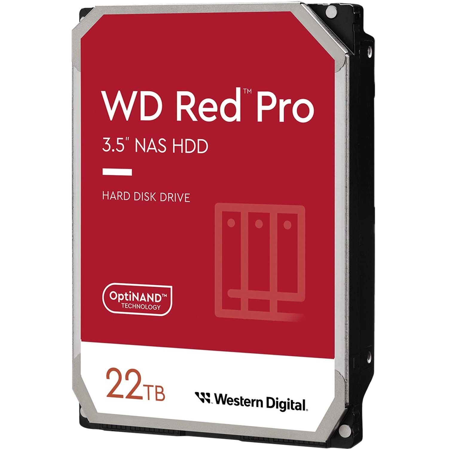 Western Digital 22TB WD Red Pro NAS Internal Hard Drive HDD - 7200 RPM, SATA 6 Gb/s, CMR, 512 MB Cache, 3.5