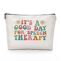 Funny Speech Therapist Gift SLP Cosmetic Bag Makeup Bag Travel Toiletry Bag Thank You Graduation Gifts for Speech Language Therapist Women Respiratory Therapy Pathologist Appreciation Gifts