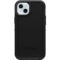 OtterBox iPhone 15 Plus and iPhone 14 Plus Defender Series XT Case - BLACK, Screenless, Rugged, Snaps to MagSafe, Lanyard Attachment (Ships in Polybag)