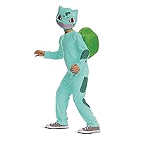 Disguise Bulbasaur Costume, Official Pokemon Deluxe Kids Costume with Headpiece, Size (7-8)