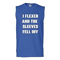 I Flexed and The Sleeves Fell Off Muscle Shirt Funny Gym Workout