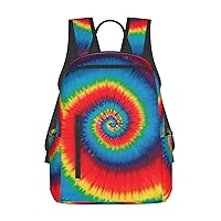 Tie Dye Pattern Print Backpack Lightweight Travel Hiking Daypack Laptop Backpack Casual Bag For Men Women
