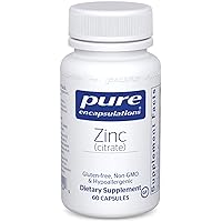 Pure Encapsulations Zinc (Citrate) | Supplement to Support Immune System, Reproductive Health, and Tissue Development and Repair* | 60 Capsules