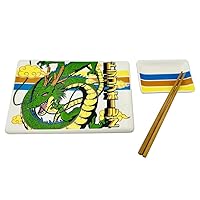 Just Funky 222024 Mental Set for Sushi of 3 Pieces Decorated from the Shenron Character, Multicoloured, One Size