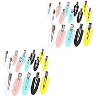 BESTOYARD 40 Pcs Hair Styling Accessories Aesthetic Stuff Clips for Hair No Dent Flat Clip Hair Stuff Hair Clip Flat Hair Barrettes Small Claw Clips Acrylic Miss Japan Make up