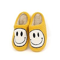Smiley Face Slippers Smiley Slippers for Women Indoor and Outdoor Smiley Face Slippers for Women House Shoes Soft Slippers for Women and Men (yellow,6.5)