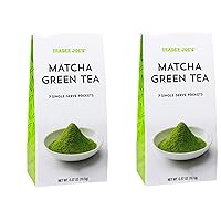Trader Joe’s MATCHA GREEN TEA (2 PACK), SEVEN SINGLE-SERVE PACKETS ANTIOXIDANTS, ENERGY BOOST