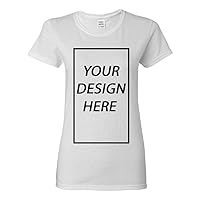 Ladies Add Your Own Text Design Custom Personalized T-Shirt Tee