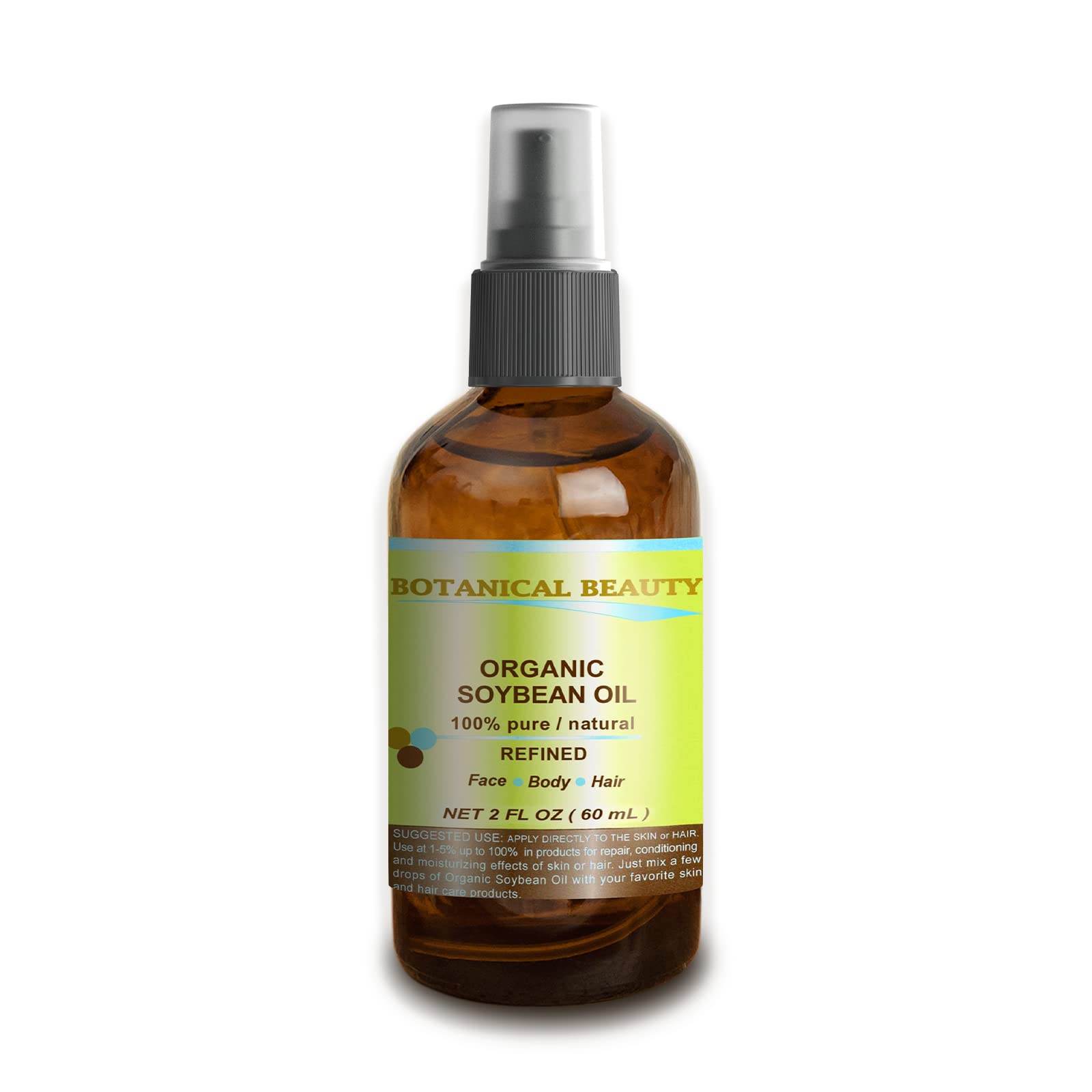 Botanical Beauty Soybean Oil, 100% Pure, Cold Pressed. For Face, Hair and Body. 4 oz-120 ml