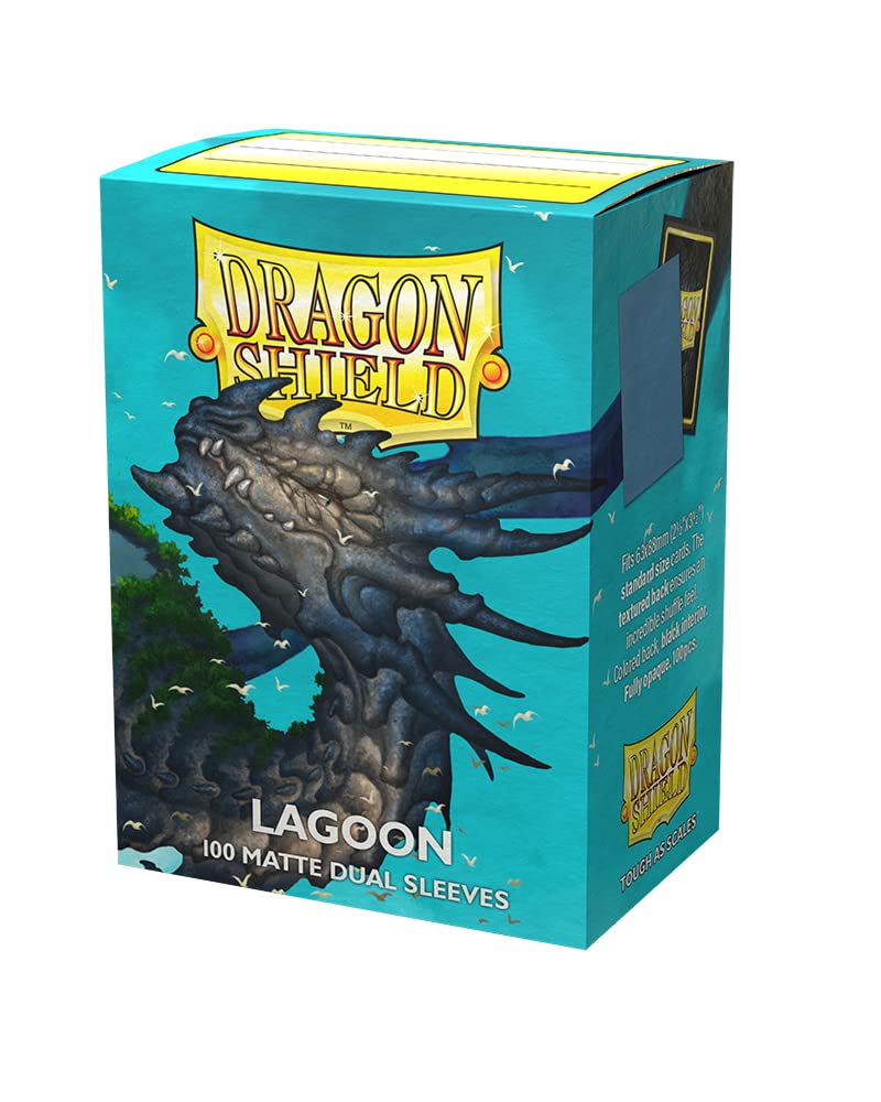 Dragon Shield Standard Size Card Sleeves – Matte Dual Lagoon 100CT – MTG Card Sleeves are Smooth & Tough – Compatible with Pokemon, Yugioh, & Magic The Gathering