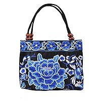 Women's Unique Vintage Hobo Tote Bags Embroidered Shoulder Handbags Flower bags for lady