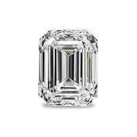 Loose Moissanite 1 Carat, Colorless Diamond, VVS1 Clarity, Emerald Cut Brilliant Gemstone for Making Engagement/Wedding/Ring/Jewelry/Pendant/Earrings/Necklaces Handmade Moissanite