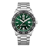 Luminox - Pacific Diver XS.3137 - Mens Watch 44mm - Dive Watch in Silver/Green Date Function - 200m Water Resistant - Sapphire Glass - Mens Watches - Made in Switzerland
