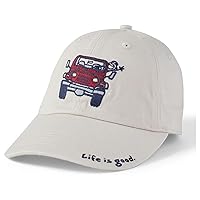 Life is Good Standard Adult Chill Cap-Adjustable Embroidered Graphic Baseball Hat for Men and Women, One Size, Unlimited Smileage Bone