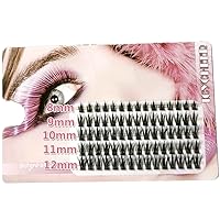 With Lower Lashes New Wheat Individual Eyelashes Cluster False Eye Lashes Extension Handmade 3D Fluffy Long Thick Eyelash Makeup Tools (mix8-12mm)