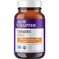 New Chapter Turmeric Supplement, One Daily, Heart, Brain & Healthy Inflammation Support, Supercritical Turmeric Curcumin Means No Black Pepper Needed, Non-GMO, Gluten Free – 60 Count (2 Month Supply)