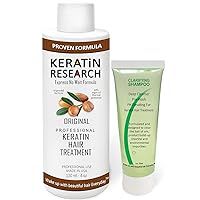 KERATIN RESEARCH Keratin Hair treatment Straightening Brazilian Hair Smoothing Taming Straightening Hair for All types and Colors Complex Blowout (4oz KERATIN +CS)