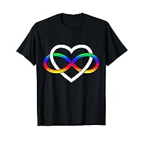 Autism Infinity Heart Rainbow Infinity Autism Awareness 2023 T-Shirt