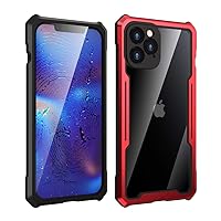 Compatible with iPhone 12/12 Pro/12 mini/12 Pro Max Case Military Grade Drop Tested, Shock Absorbing Protection,Back Clear,Durable Metal Aluminum Frame+TPU+PC