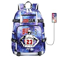 Basketball Player J-ordan Number 23 Multifunction Backpack Travel Daypacks Fans Bag For Men Women (Style 18)