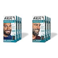 Just For Men Mustache & Beard, Beard Dye for Men with Brush Included for Easy Application & Mustache & Beard, Beard Dye for Men with Brush Included for Easy Application