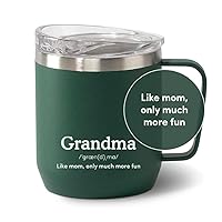 VAHDAM Grandma Mug (300ml/10.1oz) Green Reusable Mug | 18/8 Stainless Steel | Carry Hot & Cold Beverage | Eco-Friendly & Sustainable Tea & Coffee Mug | Gifts For Mom/Grandmother