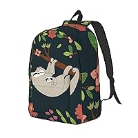 Canvas Backpack For Women Men Laptop Backpack Cartoon Animal Travel Daypack Lightweight Casual Backpack