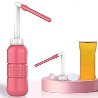 2in1 Portable Bidet,Handheld Hygiene Refresher,Reusable Travel Butt Cleaner,Douche Bottle for Women,Peri Bottle,Vaginal Cleaner for Personal Hygiene/Postpartum Care/Perineal Recovery(Pink)…