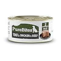 PureBites Chicken & Beef Pates for Dogs, only 2 Ingredients, case of 12