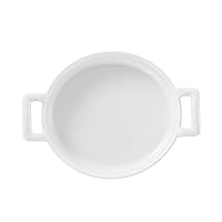 Revol Belle Cuisine White Porcelain 8.75 Ounce Oval Creme Brulee Dish