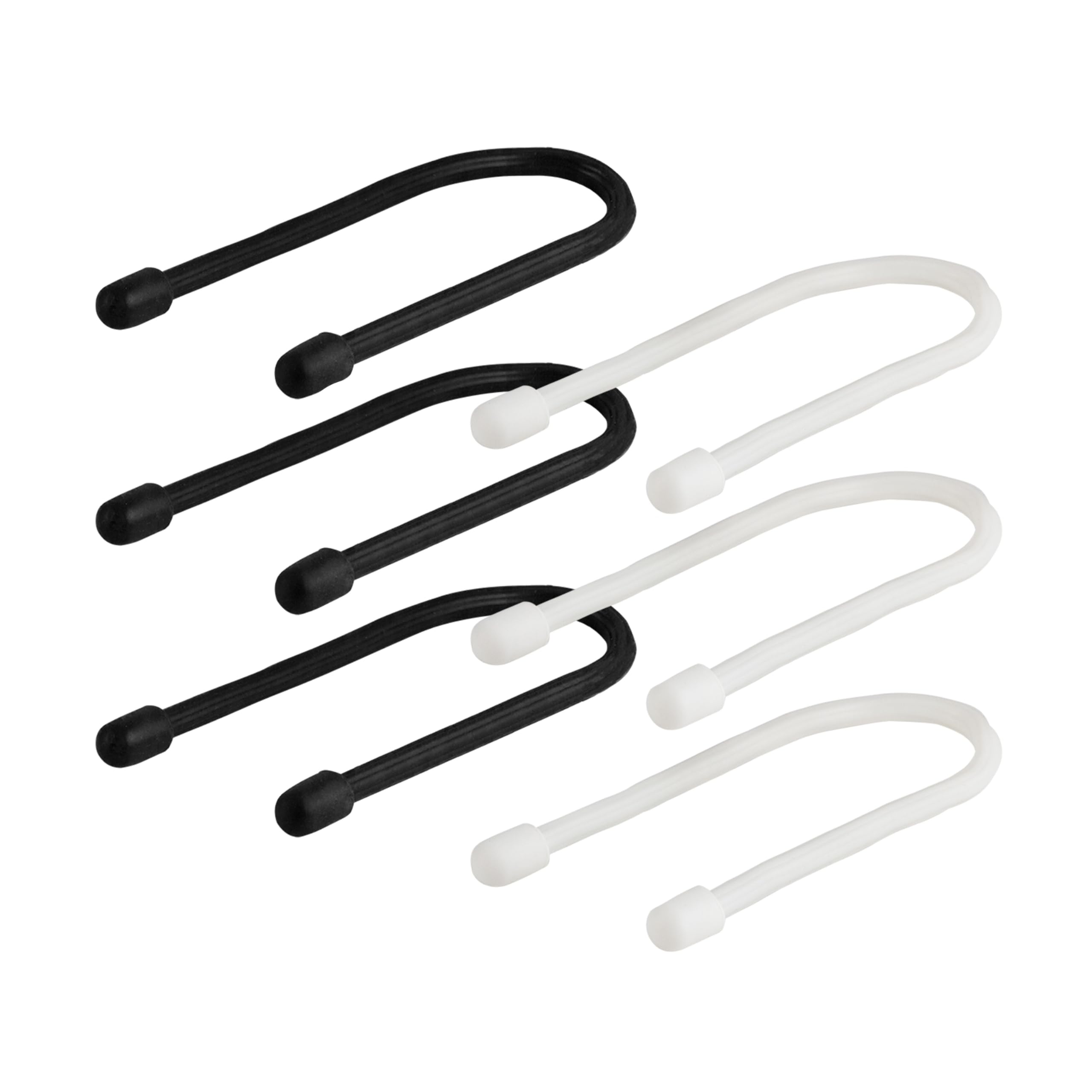 Philips 6 Piece Flex Ties 7 Inch Zip Ties Cable Management Multi-Purpose Cord Organizer Reusable Cable Ties for Extension Cords Power Strips Outdoor Lighting Black and White SWV4409/27