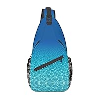 Sling Bag Tranquil Underwater Scenery Print Sling Backpack Crossbody Chest Bag Daypack For Hiking Travel
