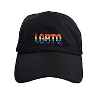 Embroidered LGBT Baseball Hat Pride Rainbow – Velcro Back Hat – Adjustable Baseball Hat for Men and Women