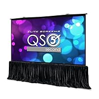 Elite Screens QuickStand 5-Second Series, 150-INCH 16:9, Manual Pull Up Projector Screen, Movie Home Theater 8K / 4K Ultra HD 3D Ready, 2-YEAR WARRANTY, QS150HD