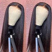 Straight 13x4 SKINLIKE Real Swiss HD Lace Frontal Wigs Human Hair 0.10mm Ultra-thin HD Lace Frontal Wigs 180% Density Natural Hairline Color Pre Plucked Brazilian Remy Wigs for Black Women 20 Inch