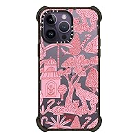 CASETiFY Ultra Impact iPhone 14 Pro Max Case [5X Military Grade Drop Tested / 11.5ft Drop Protection] - Cheetah Paradise Pink by Bodil Jane - Glossy Black