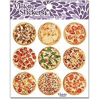 Whole Pizza Stickers by Violette Stickers