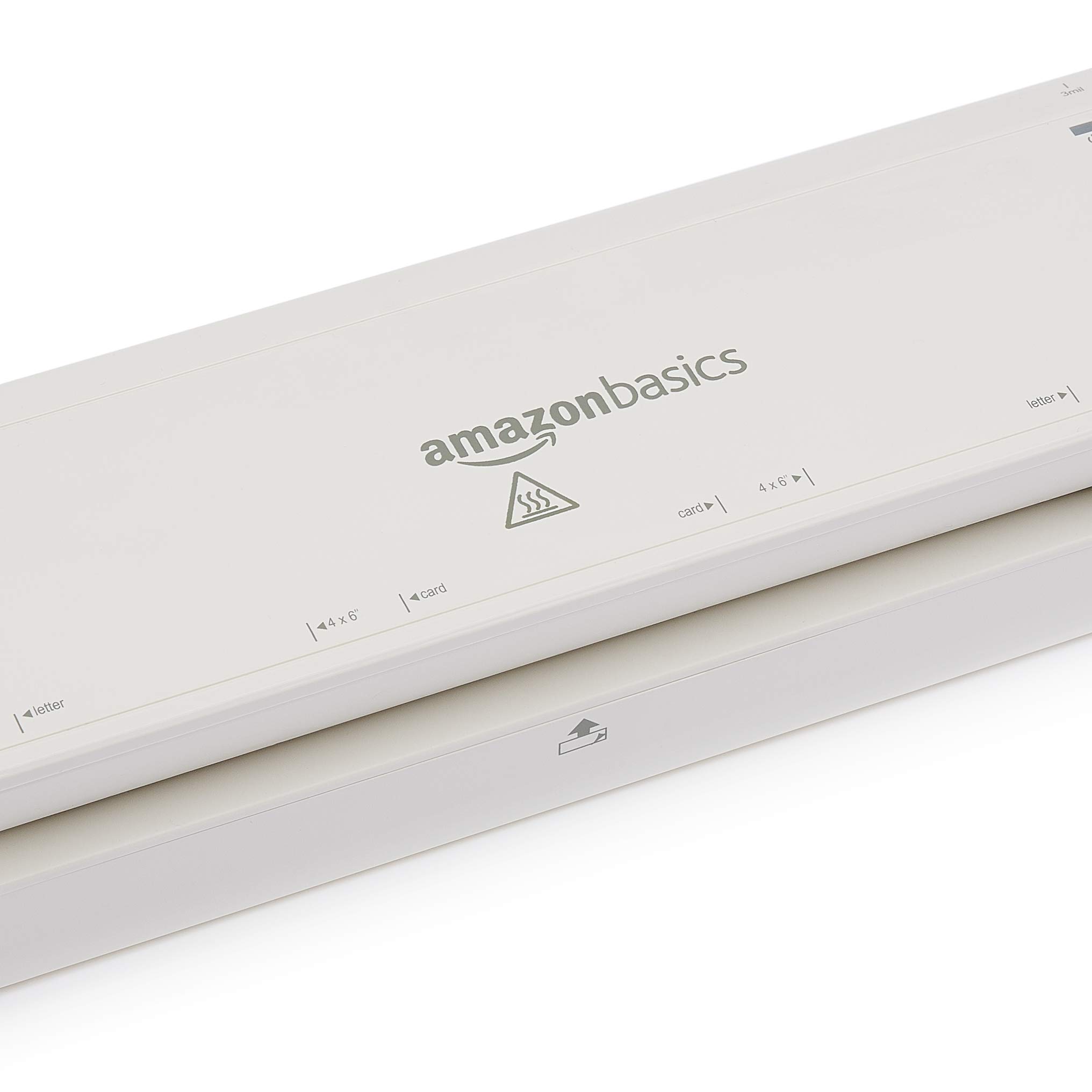 Amazon Basics 9-Inch Thermal Laminator Machine, White